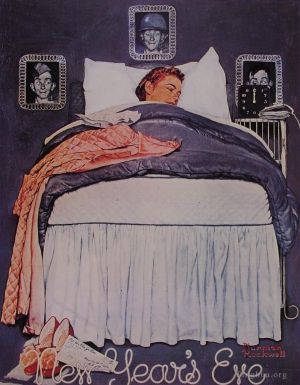 Norman Rockwell œuvre - Willie Gillis réveillon du nouvel an 1944