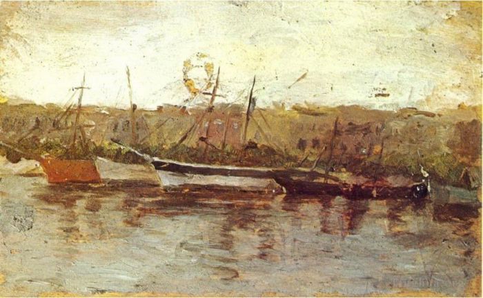Pablo Picasso Peinture à l'huile - Alicante vu du bateau 1895