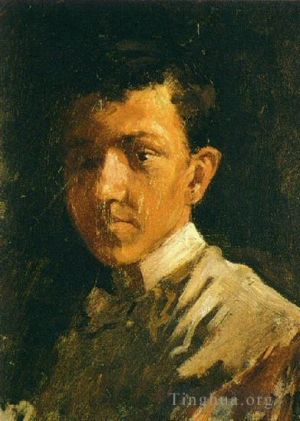 Pablo Picasso œuvre - Autoportrait aux cheveux courts 1896