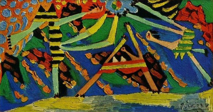 Pablo Picasso Peinture à l'huile - Baigneuses au ballon 4 1928