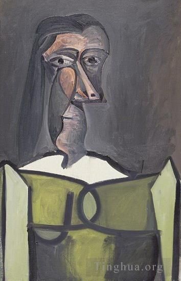 Pablo Picasso Peinture à l'huile - Buste de femme 1922