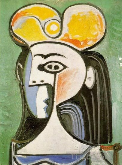 Pablo Picasso Peinture à l'huile - Buste de femme 1955