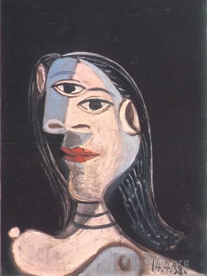 Pablo Picasso Peinture à l'huile - Buste de femme Dora Maar 1938