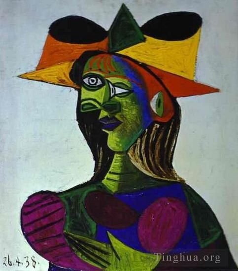 Pablo Picasso Peinture à l'huile - Buste de femme Dora Maar 2 1938
