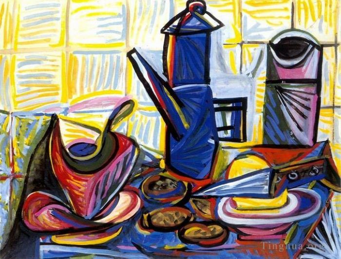 Pablo Picasso Peinture à l'huile - Cafetière 1943