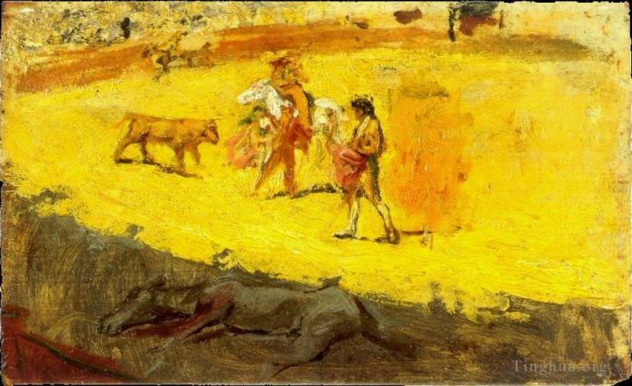Pablo Picasso Peinture à l'huile - Courses de taureaux 1900