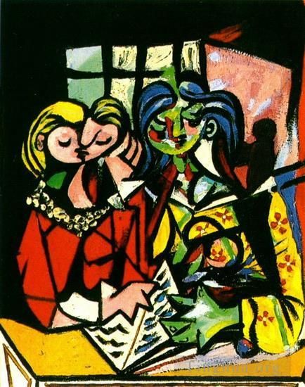 Pablo Picasso Peinture à l'huile - Deux personnages 1934