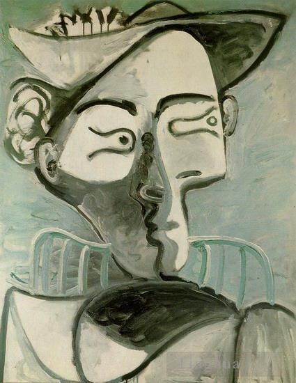 Pablo Picasso Peinture à l'huile - Femme assise au chapeau 1962