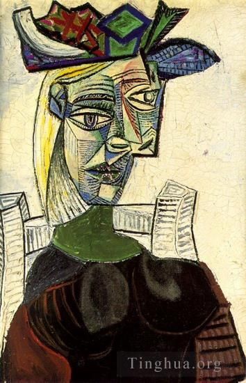 Pablo Picasso Peinture à l'huile - Femme assise au chapeau 3 1939