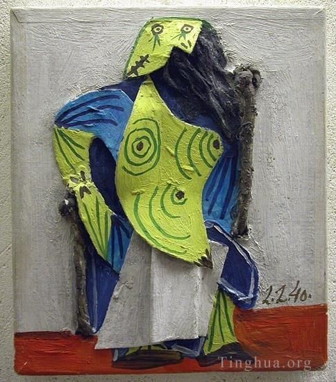 Pablo Picasso Peinture à l'huile - Femme assise dans un fauteuil 2 1940