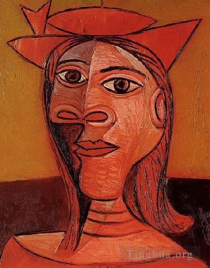 Pablo Picasso Peinture à l'huile - Femme au chapeau Dora Maar 1938