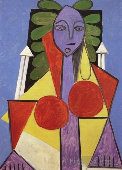 Pablo Picasso Peinture à l'huile - Femme dans un fauteuil Françoise Gilot 1946