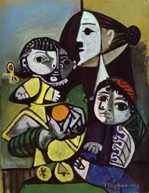 Pablo Picasso œuvre - Françoise Claude et Paloma 1951