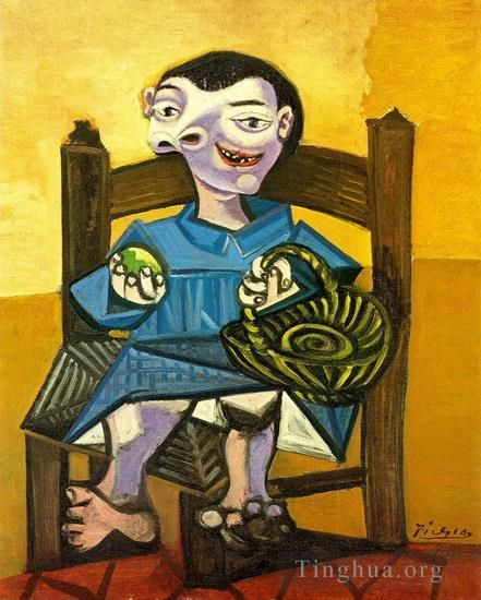 Pablo Picasso Peinture à l'huile - Garcon au panier 1939