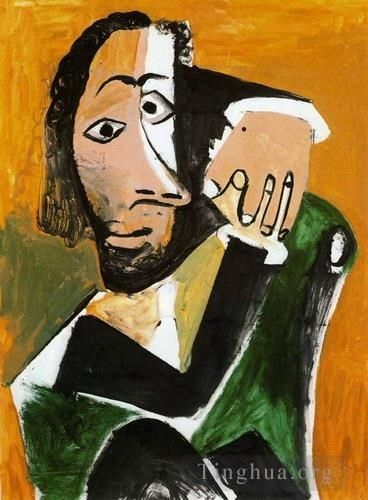 Pablo Picasso Peinture à l'huile - Homme assis 2 1971