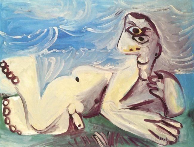 Pablo Picasso Peinture à l'huile - Homme nu canapé 1971