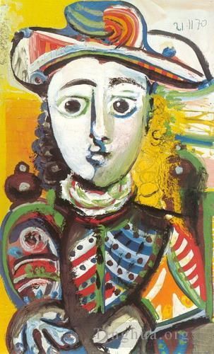 Pablo Picasso Peinture à l'huile - Jeune fille assise 1970