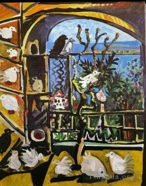 Pablo Picasso œuvre - L'atelier Les pigeons I 1957