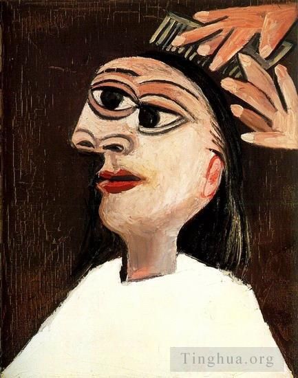 Pablo Picasso Peinture à l'huile - La coiffure 1938