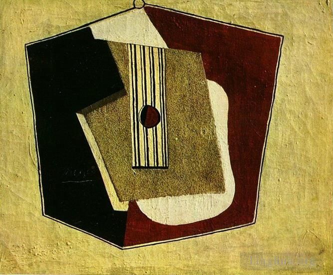 Pablo Picasso Peinture à l'huile - La guitare 1918