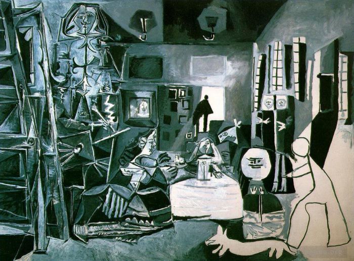 Pablo Picasso Peinture à l'huile - Les Ménines d'après Vélasquez 1957