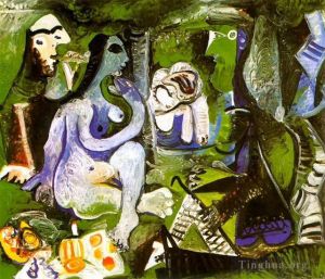 Pablo Picasso œuvre - Le déjeuner sur l'herbe Manet 3 1961