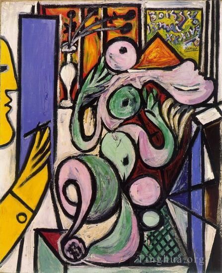 Pablo Picasso Peinture à l'huile - Le peintre Composition 1934