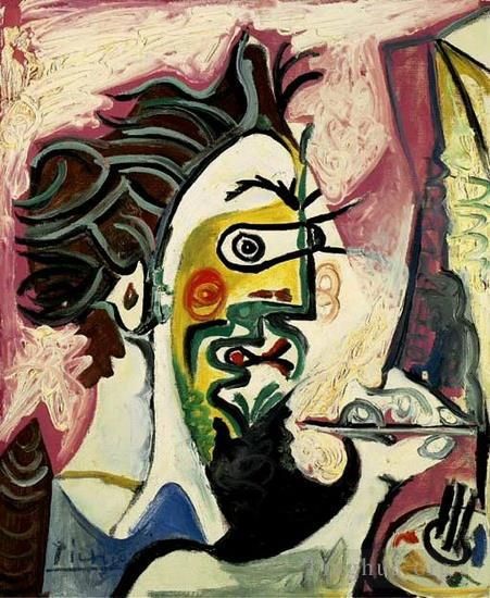 Pablo Picasso Peinture à l'huile - Le peintre II 1963
