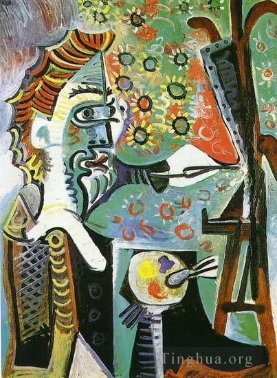 Pablo Picasso Peinture à l'huile - Le peintre III 1963