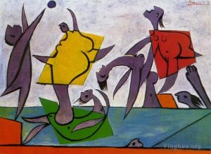 Pablo Picasso œuvre - Le sauvetage Jeu de plage et sauvetage 1932