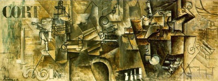 Pablo Picasso Peinture à l'huile - Nature morte sur un piano CORT 1911