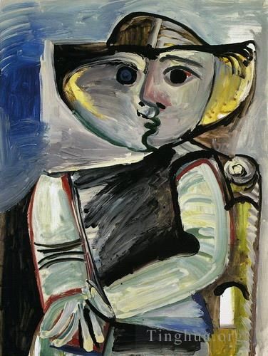 Pablo Picasso Peinture à l'huile - Personnage Femme assise 1971