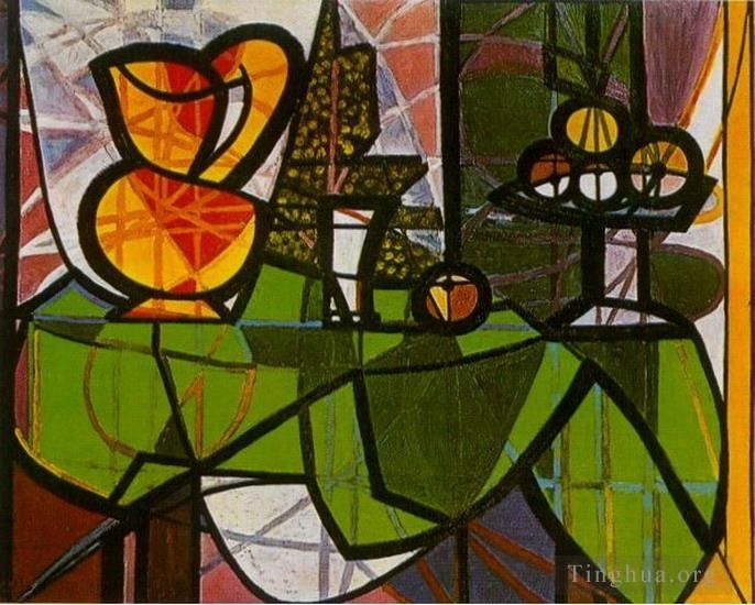 Pablo Picasso Peinture à l'huile - Pichet et coupe de fruits 1931
