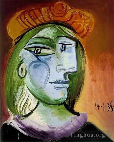 Pablo Picasso Peinture à l'huile - Portrait de femme 1938 2