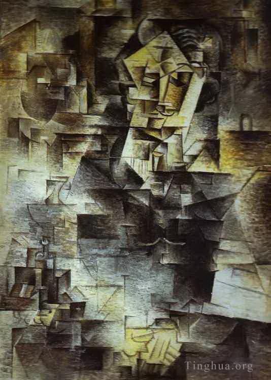Pablo Picasso Peinture à l'huile - Portrait de Daniel Henry Kahnweiler 1910