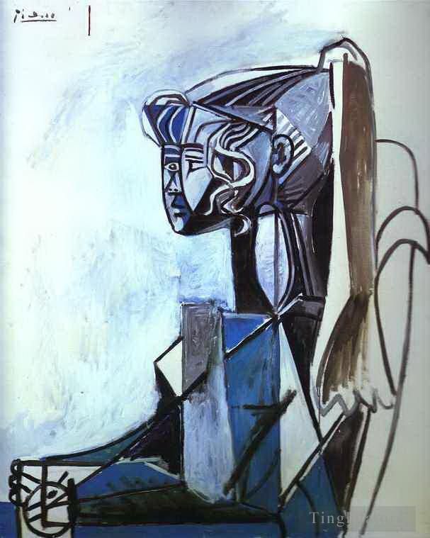 Pablo Picasso Peinture à l'huile - Portrait de Sylvette 1954