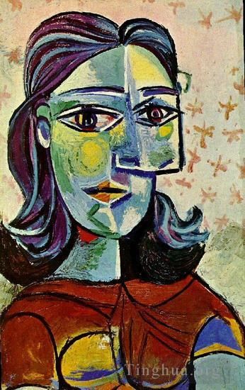 Pablo Picasso Peinture à l'huile - Tête de femme 3 1939