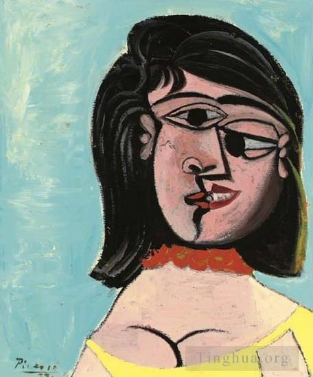 Pablo Picasso Peinture à l'huile - Tête de femme Dora Maar 1937