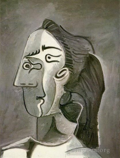 Pablo Picasso Peinture à l'huile - Tête de femme Jacqueline 1962