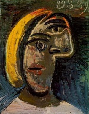 Pablo Picasso œuvre - Tête de femme aux cheveux blonds Marie Thérèse Walter 1939