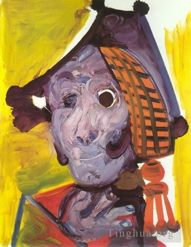 Pablo Picasso Peinture à l'huile - Tête de matador 1970