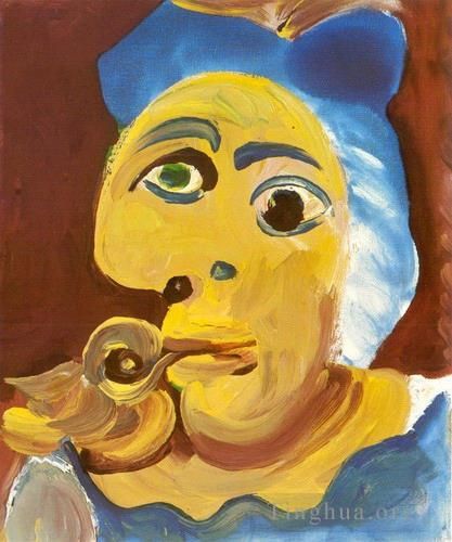 Pablo Picasso Peinture à l'huile - Tête et l'Oseau 1971