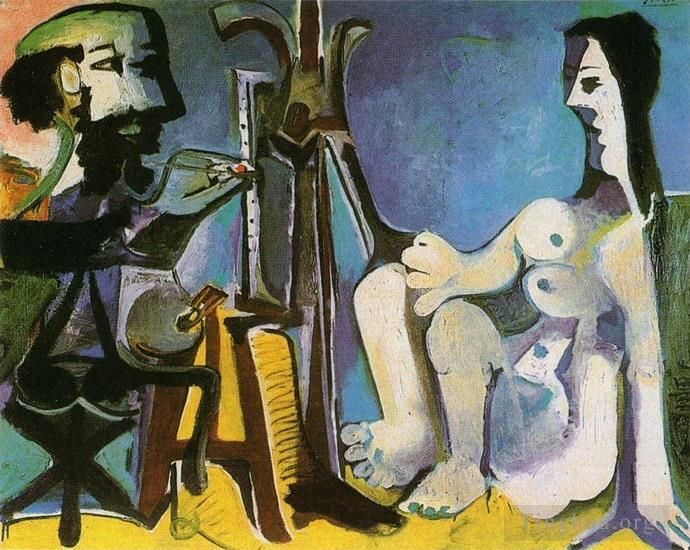 Pablo Picasso Peinture à l'huile - L'artiste et son modèle L artiste et son modèle 1926