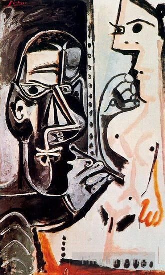 Pablo Picasso Peinture à l'huile - L'artiste et son modèle L artiste et son modèle 4 1963