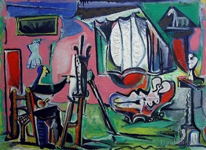 Pablo Picasso Peinture à l'huile - L'artiste et son modèle L artiste et son modèle I II 1963