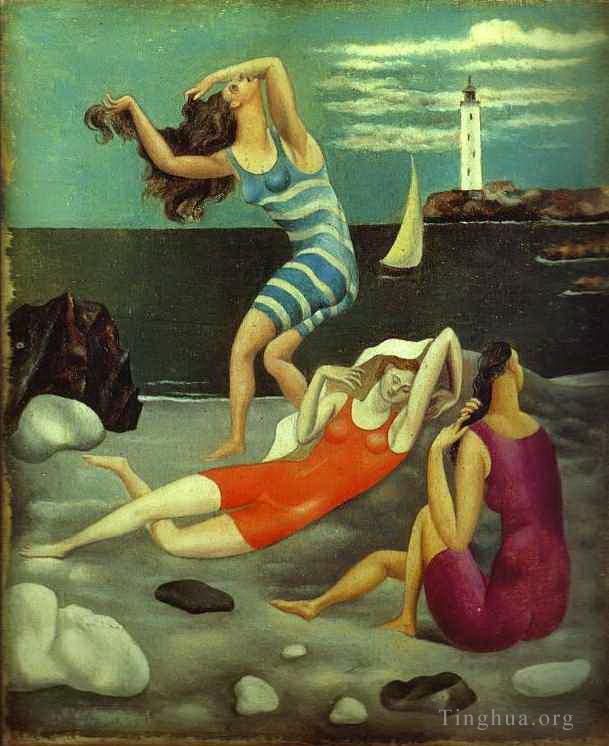 Pablo Picasso Peinture à l'huile - Les baigneurs 1918