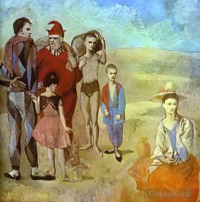 Pablo Picasso Peinture à l'huile - La Famille des Saltimbanques 1905