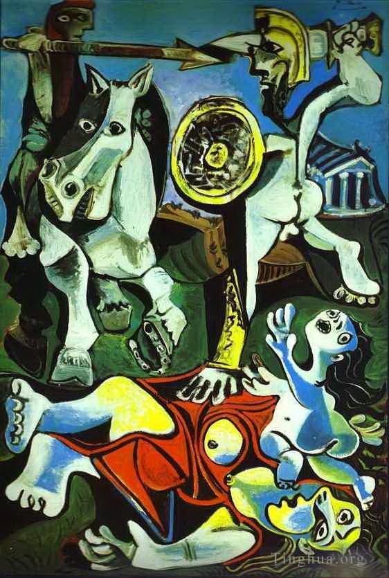 Pablo Picasso Peinture à l'huile - Le Viol des Sabines 1962
