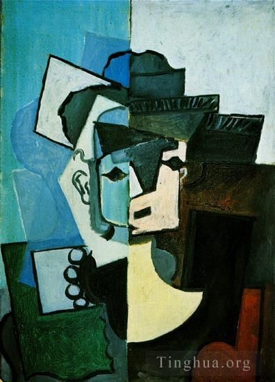 Pablo Picasso Peinture à l'huile - Visage de femme 1953