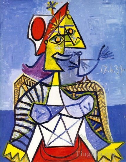 Pablo Picasso Peinture à l'huile - Femme assise 1939